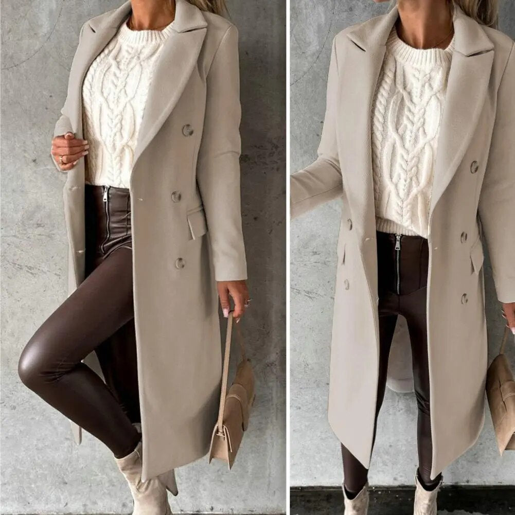 DESIREE™ | Long Double-Breasted Coat