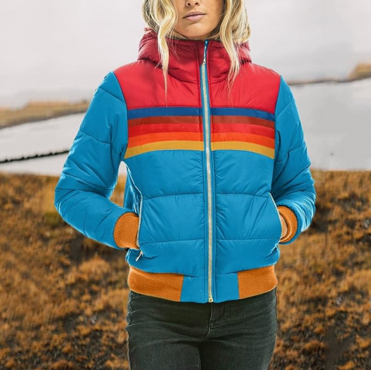 Ines | Retro Jacket with Fur Hood